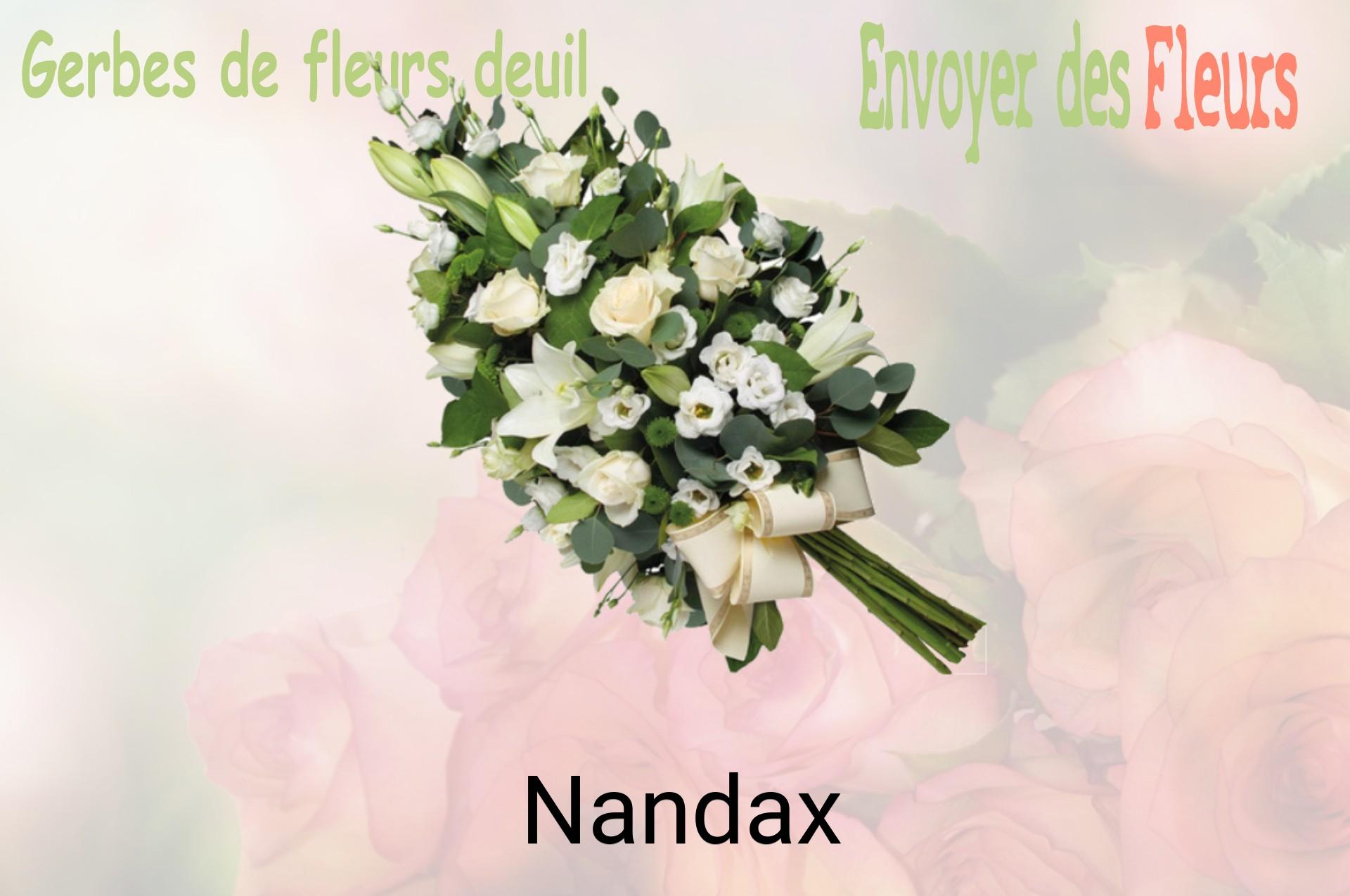 Gerbe de fleurs de deuil livrée à Nandax